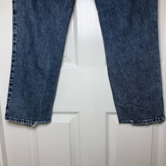Pacsun Cotton High Rise Ripped Distressed Blue Wash Button Fly Straight Jeans 26 - Picture 9 of 16